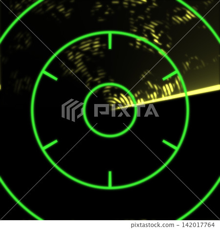 Green Digital Radar Display Screen 142017764