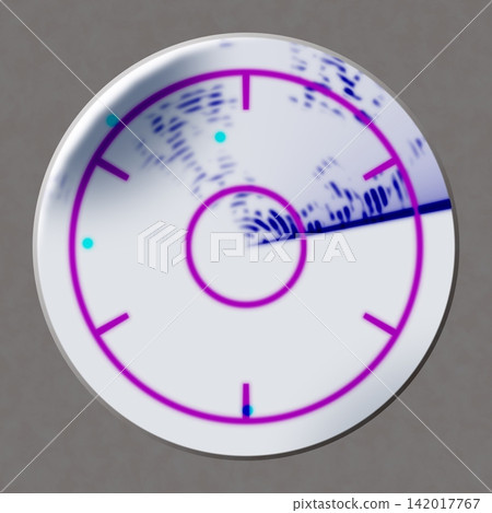 Modern Radar Screen with Cyan Dots Modern Radar Screen with Cyan Dots 142017767