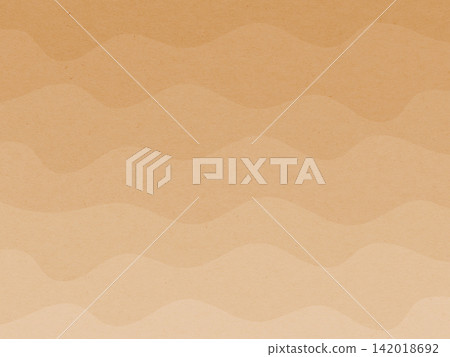 Washi-style wave pattern background (yellow ochre) 142018692