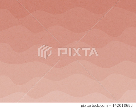 Washi-style wave pattern background (pink/salmon pink) 142018693
