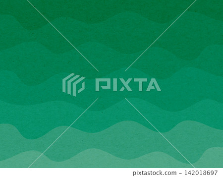 Washi-style wave pattern background (emerald green) Washi-style wave pattern background (emerald green) 142018697