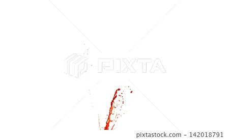Blood Splash in Freeze Motion . Isolated on White Background Blood Splash in Freeze Motion . Isolated on White Background 142018791