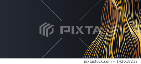 Black Luxury Background with Golden Lines and Text Space Black Luxury Background with Golden Lines and Text Space 142019212