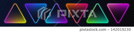 LED Neon Triangle Shape Button with Bright Outline LED Neon Triangle Shape Button with Bright Outline 142019230