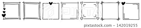 Minimal Doodle QR Code Frame Set in Hand Drawn Style Minimal Doodle QR Code Frame Set in Hand Drawn Style 142019255