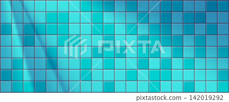Pool mosaic bathroom tile background with square ceramic grid Pool mosaic bathroom tile background with square ceramic grid 142019292