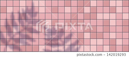 Glossy pink bathroom tile wall with modern square mosaic pattern Glossy pink bathroom tile wall with modern square mosaic pattern 142019293