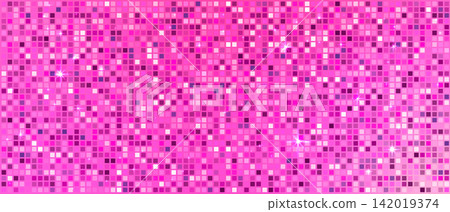 Pink disco sequin background with glitter mosaic shine and glam glow Pink disco sequin background with glitter mosaic shine and glam glow 142019374