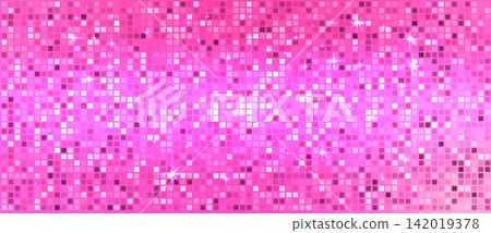 Sparkling pink disco sequin background with retro glam shine Sparkling pink disco sequin background with retro glam shine 142019378