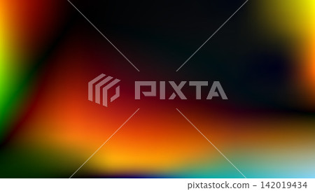Abstract rainbow gradient light leak overlay with lens glare Abstract rainbow gradient light leak overlay with lens glare 142019434