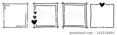 Cute Hand Drawn Frames for QR Code and Scan Me Labels Cute Hand Drawn Frames for QR Code and Scan Me Labels 142019484