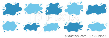 Abstract Blue Puddle Frame Collection Abstract Blue Puddle Frame Collection 142019543