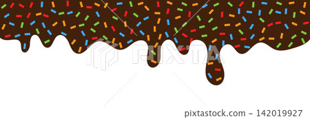 Colorful Dripping Icing Borders with Sprinkles Collection Colorful Dripping Icing Borders with Sprinkles Collection 142019927