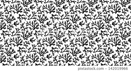 Playful Organic Coral Seamless Surface Pattern Playful Organic Coral Seamless Surface Pattern 142019966