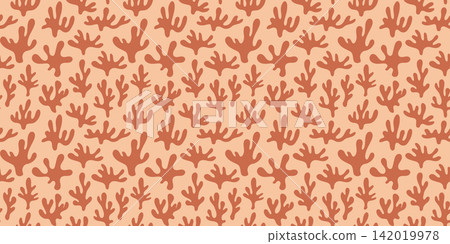 Colorful Coral Line Seamless Pattern Design Colorful Coral Line Seamless Pattern Design 142019978