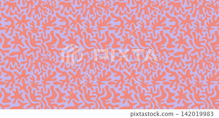 Seamless Organic Coral Wallpaper Background 142019983