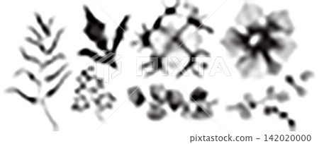 Pointillism Floral Flowers with Grain Texture 142020000