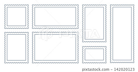 Cute Flat Stamp Frame Template Pink Postal Border Cute Flat Stamp Frame Template Pink Postal Border 142020123