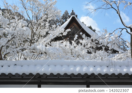 Snow at Tenju-an, a sub-temple of Nanzen-ji Temple in Kyoto. Snow at Tenju-an, a sub-temple of Nanzen-ji Temple in Kyoto. 142022307