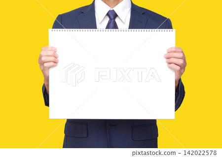 留白（手持A3素描本的商人） 142022578