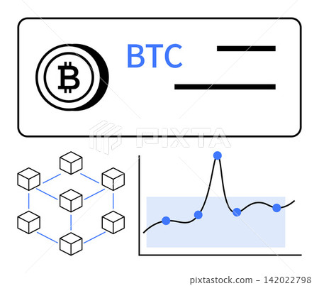 Cryptocurrency, blockchain, digital assets, technology trends, financial analytics, market growth. Bitcoin symbol, blockchain network growth graph. Cryptocurrency and blockchain concept Cryptocurrency, blockchain, digital assets, technology trends, financial analytics, market growth. Bitcoin symbol, blockchain network growth graph. Cryptocurrency and blockchain concept 142022798