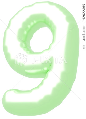 3D image_balloon_9_yellow-green 3D image_balloon_9_yellow-green 142022865