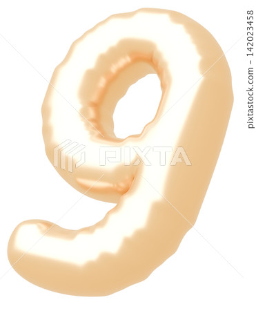 3D image_balloon_9_gold 3D image_balloon_9_gold 142023458