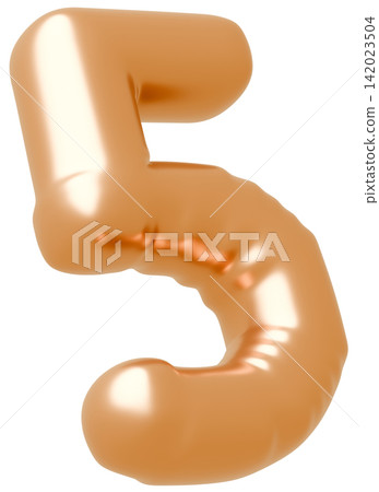 3D image_balloon_5_gold 3D image_balloon_5_gold 142023504