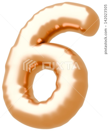 3D image_balloon_6_gold 3D image_balloon_6_gold 142023505