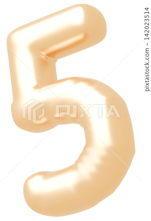 3D image_balloon_5_gold 3D image_balloon_5_gold 142023514