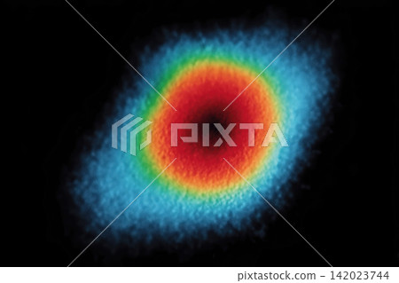 Colorful heat map effect featuring vibrant hues on a black background Colorful heat map effect featuring vibrant hues on a black background 142023744