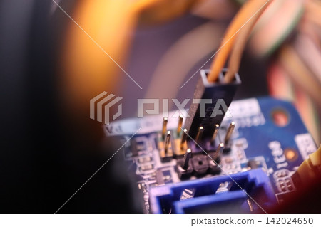 Close-up of Electronic Circuit Board Components Close-up of Electronic Circuit Board Components 142024650