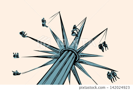 Carousel. Vector drawing Carousel. Vector drawing 142024923