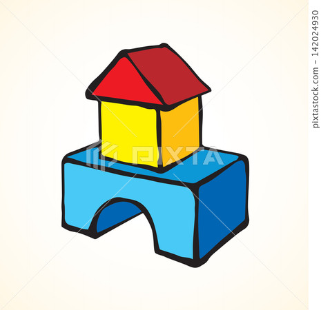 Children's cubes. Vector drawing Children's cubes. Vector drawing 142024930