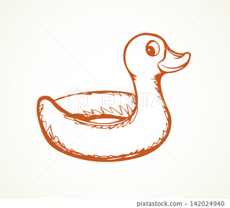Inflatable swimming ring. Vector drawing Inflatable swimming ring. Vector drawing 142024940