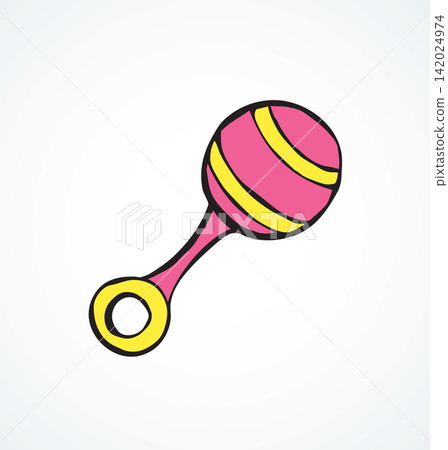 Rattle. Vector drawing Rattle. Vector drawing 142024974