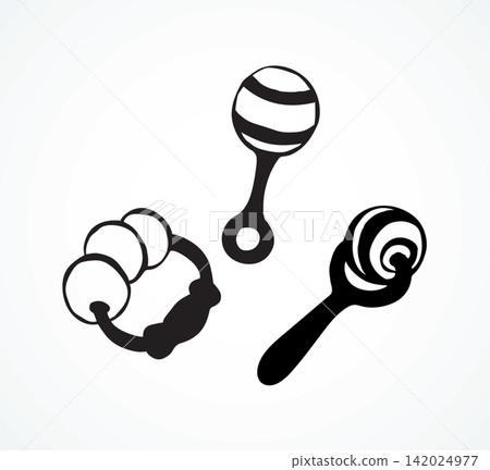 Rattle. Vector drawing Rattle. Vector drawing 142024977