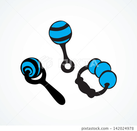 Rattle. Vector drawing Rattle. Vector drawing 142024978