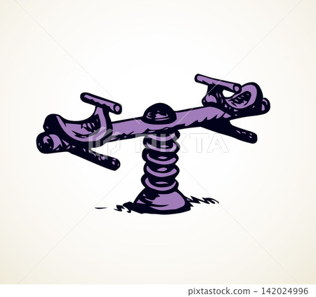 Children's swing. Vector drawing Children's swing. Vector drawing 142024996