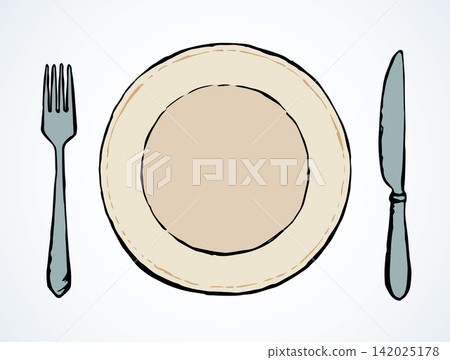 Cutlery. Vector drawing Cutlery. Vector drawing 142025178