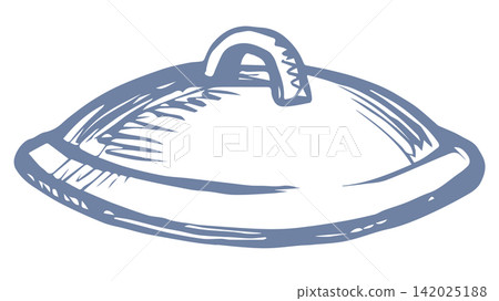 Cover the pan. Vector drawing Cover the pan. Vector drawing 142025188