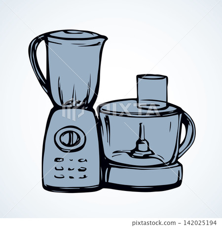 Food processor. Vector drawing Food processor. Vector drawing 142025194