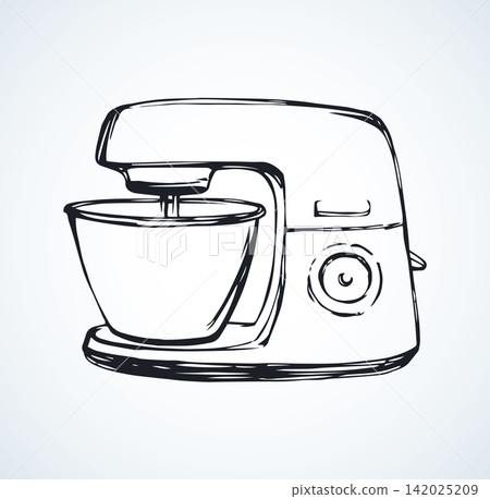 Elictric Mixer. Vector drawing Elictric Mixer. Vector drawing 142025209