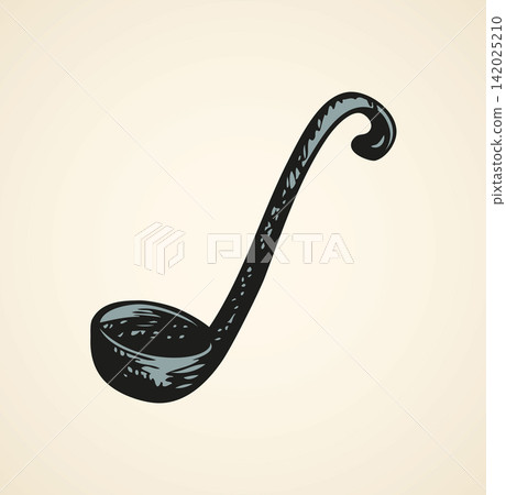 Soup ladle. Vector sketch Soup ladle. Vector sketch 142025210