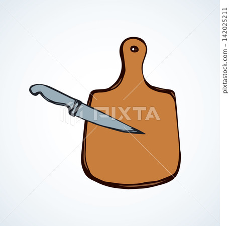 Cutting board. Vector drawing Cutting board. Vector drawing 142025211