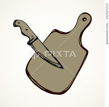 Cutting board. Vector drawing Cutting board. Vector drawing 142025214