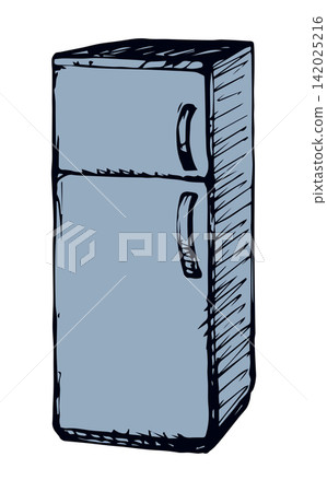 Fridge. Vector drawing Fridge. Vector drawing 142025216