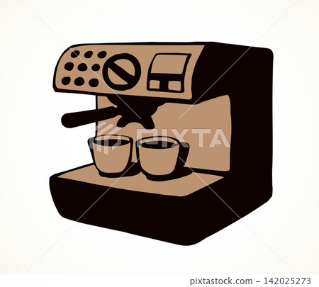 Coffee maker. Vector drawing Coffee maker. Vector drawing 142025273