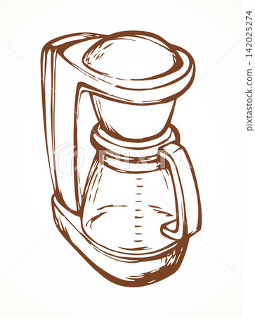 Coffee maker. Vector drawing Coffee maker. Vector drawing 142025274