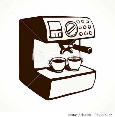 Coffee maker. Vector drawing Coffee maker. Vector drawing 142025276